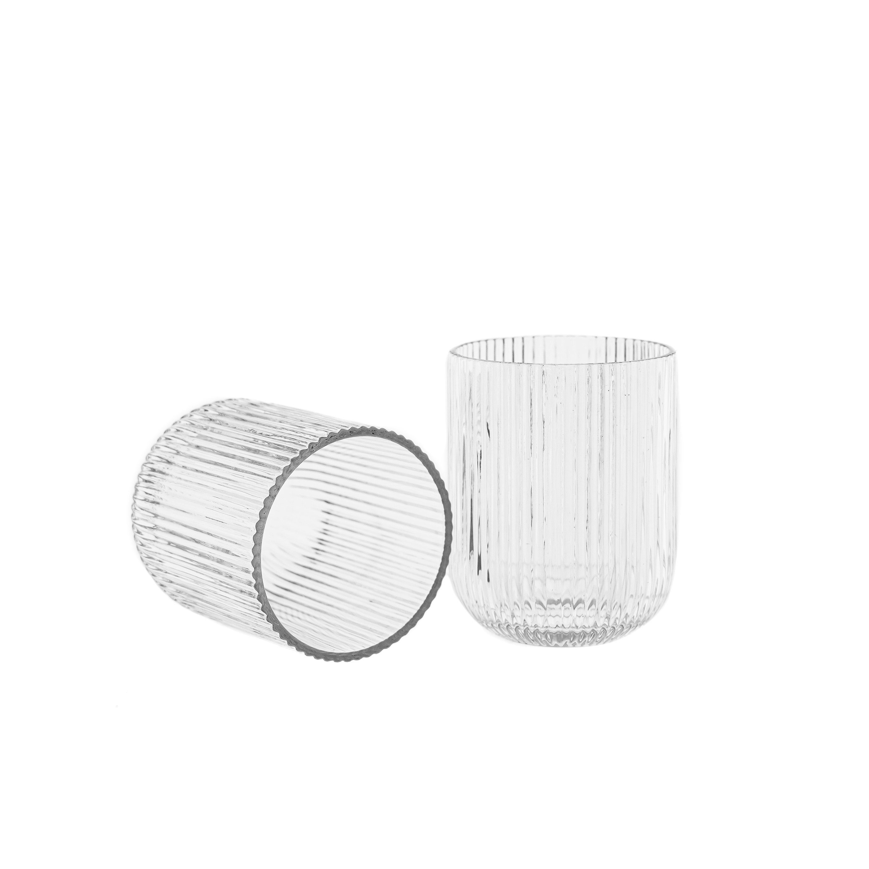 Almina Gläser-Set, 6-tlg., Glas, im dekorativem Relief-Design, 220 ml