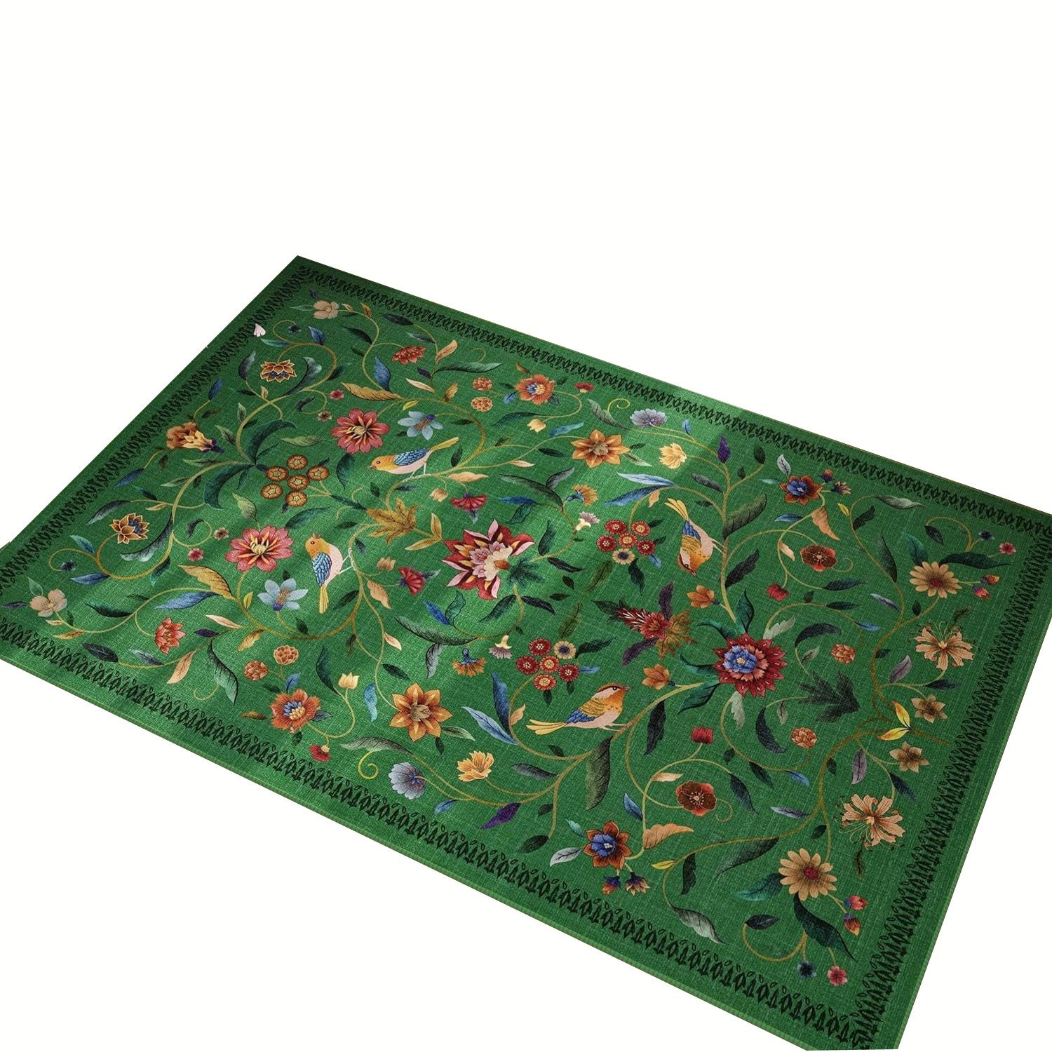Agger Fußmatte Vintage-Blumenmuster-Fußmatte, waschbare weiche Fußmatte, für Eingangsbereich, Wohnzimmer, Büro und Kinderzimmer