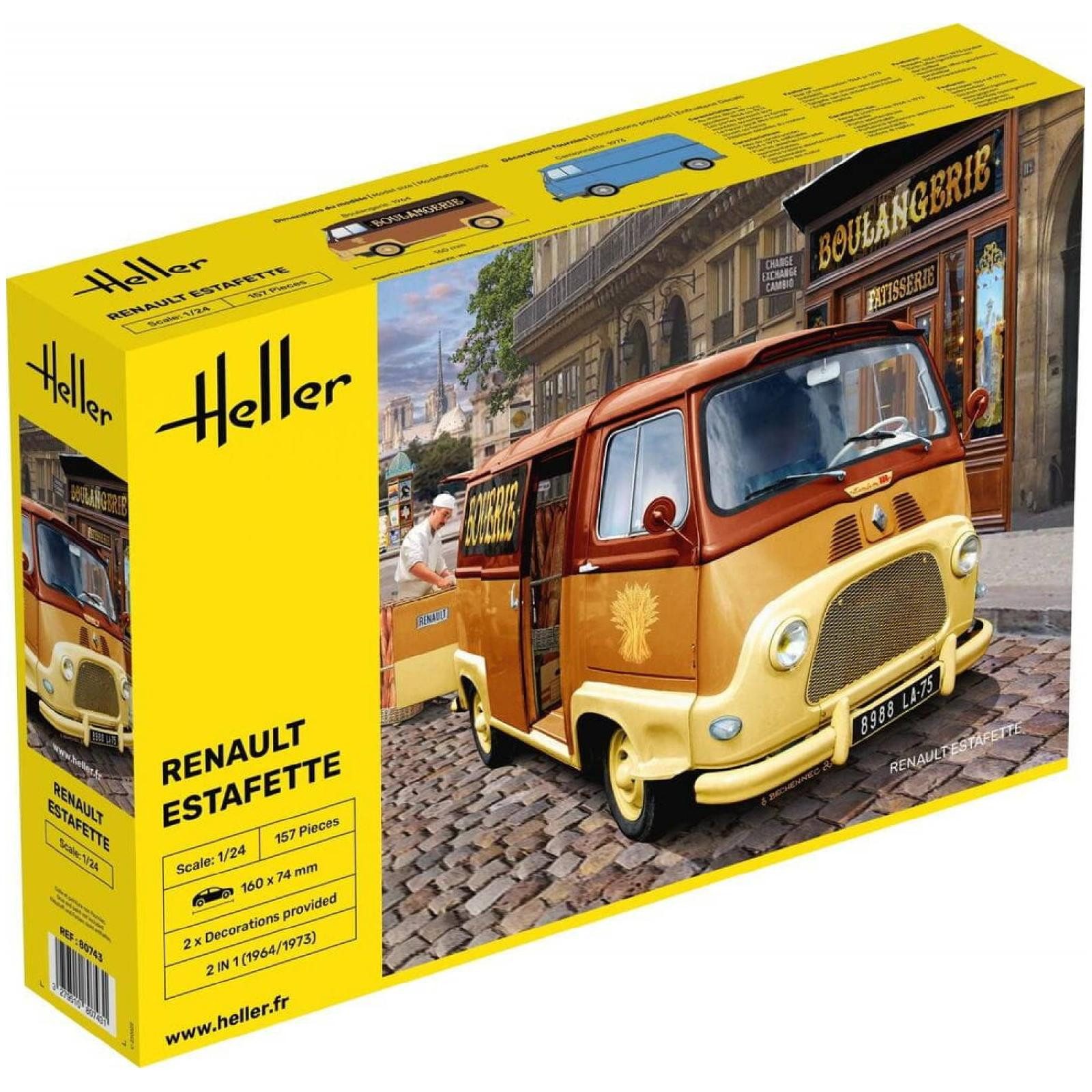 Heller Modellbausatz RENAULT Estafette New Mould, Maßstab 1:24