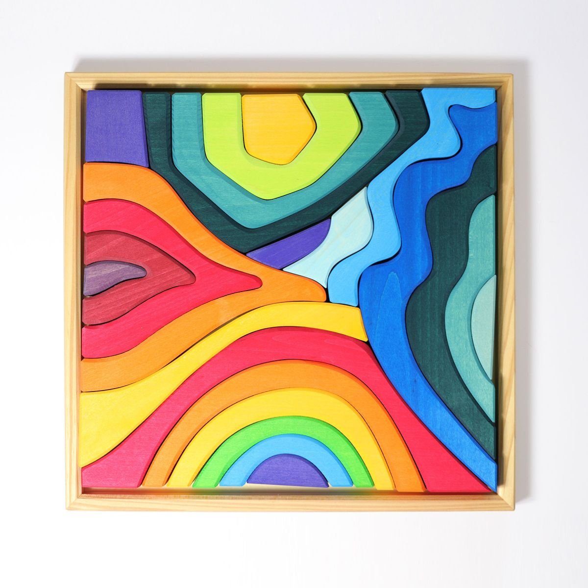 GRIMM´S Spiel und Holz Design Holzspielzeug Baukasten Vier Element 23 Bauklötze Spielbausteine
