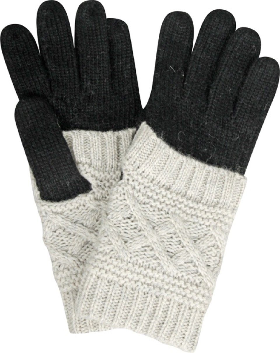 Handschuhe mit in Baumwollhandschuhe New Capelli 1 Wollanteil York beige 2