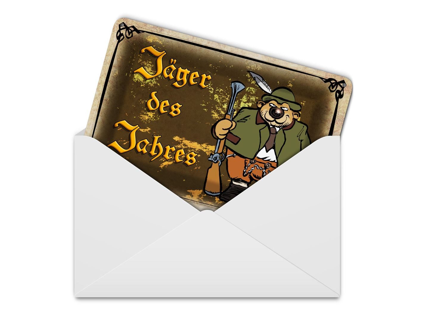 Femer GmbH Postkarte Jagd 14x10 cm Jäger des Jahres Abenteuer, unfrankiert