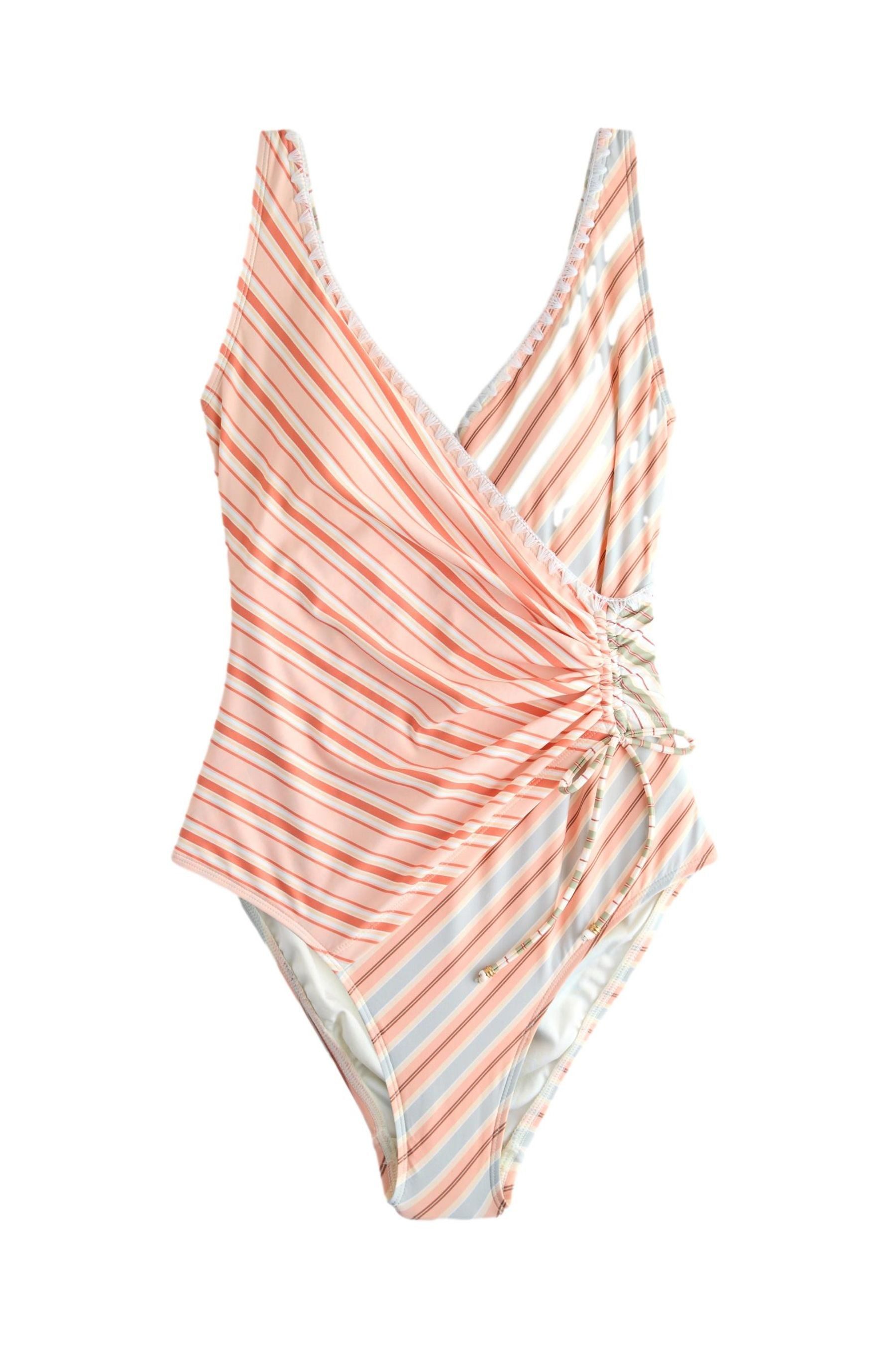 Cream Peach Stripe Whipstitch