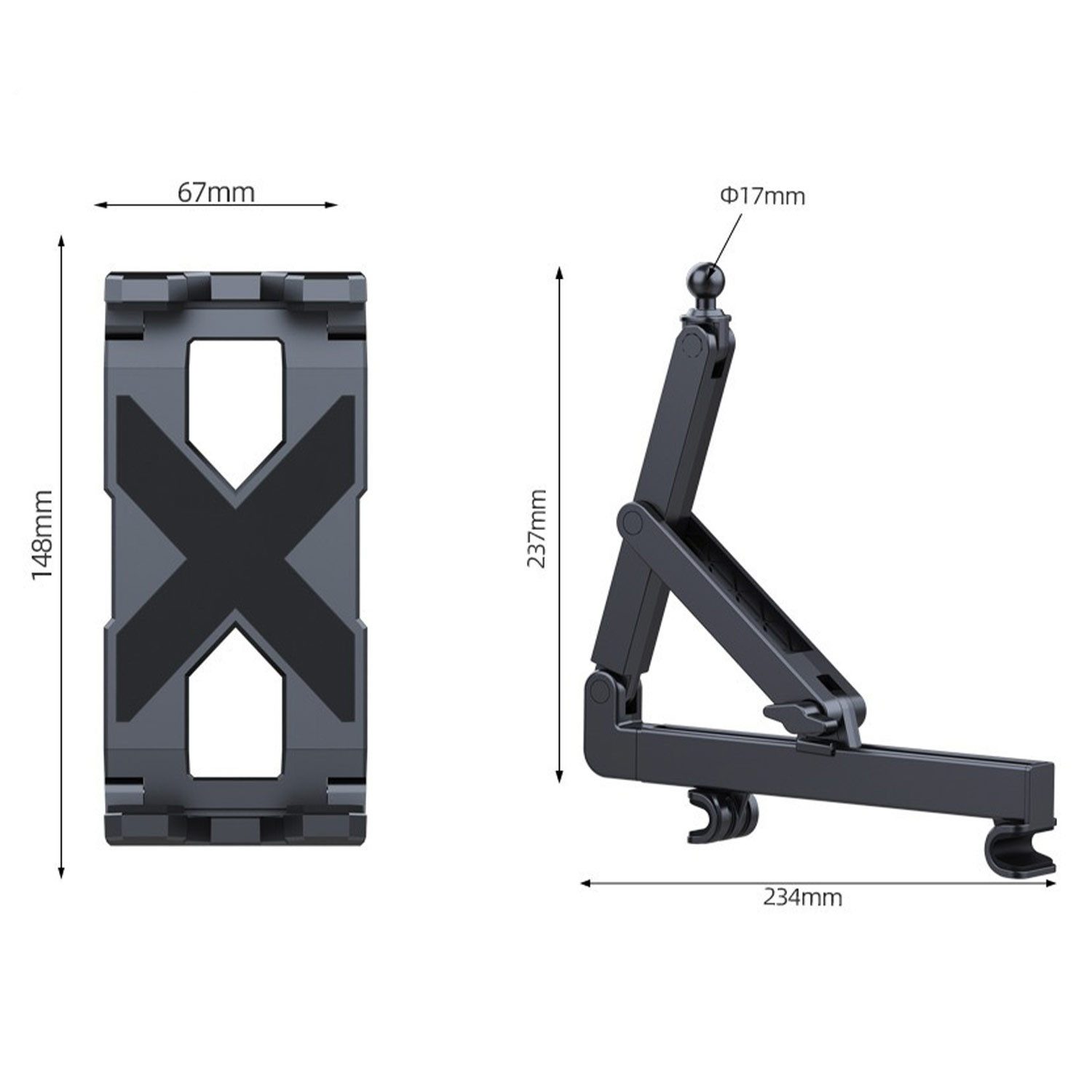 Refttenw Tablet-Halterung stabile KFZ-Kopfstützen Halterung Ausziehbare Handy Halterung Auto, (bis 13 Zoll)