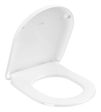 Villeroy & Boch WC-Sitz Antao, WC-Sitz mit Absenkautomatik und QuickRelease 373 x 445 mm - Weiß Alpin