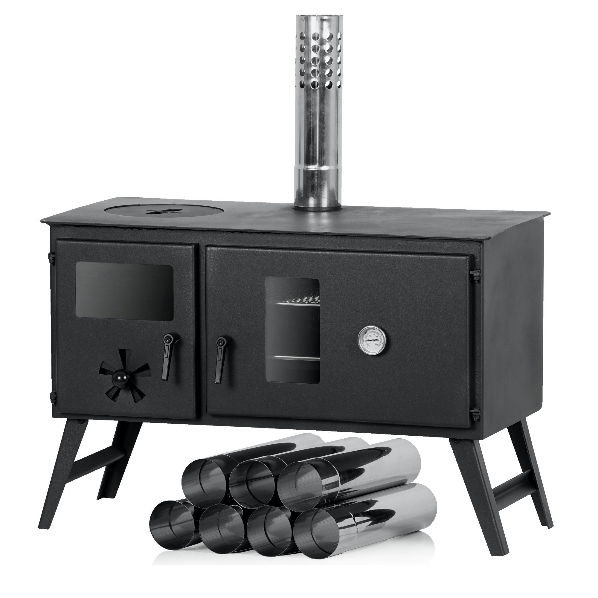 CampFeuer Feuerstelle Zeltofen, 28,5 x 58,5 x 260 cm, Zeltheizung, Holzofen günstig online kaufen