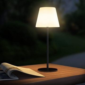 Bedee LED Tischleuchte Outdoor Tischlampe LED Akku-Tischlampe Kabellos Nachttischlampe, Dimmbar, Wiederaufladbar, LED fest integriert, Warmweiß, Farbwechsel Wasserdichte Nachtlicht für außen garten Balkon camping