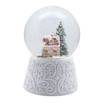 MINIUM-Collection Schneekugel Spieluhr Weihnachtsbäckerei Zuckerbäckerhaus Lebkuchenhaus 10mm breit
