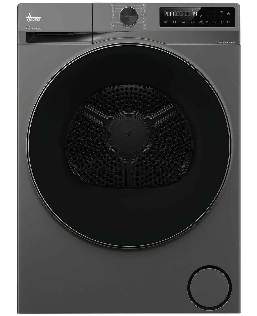 Hoover Wärmepumpentrockner HBP 9N3BGX-S, Smarte Bedienung mit Wi-Fi und Bluetooth