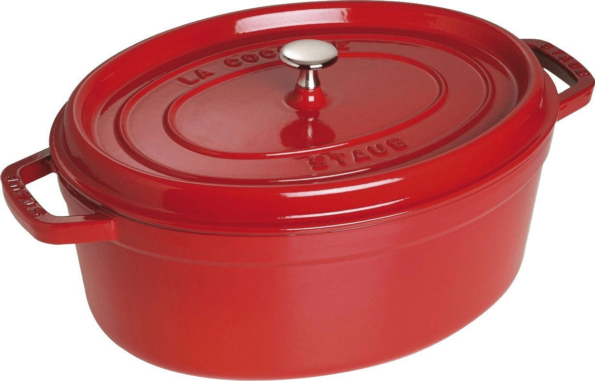 Staub Bräter Staub Cocotte oval 37 cm Kirschrot