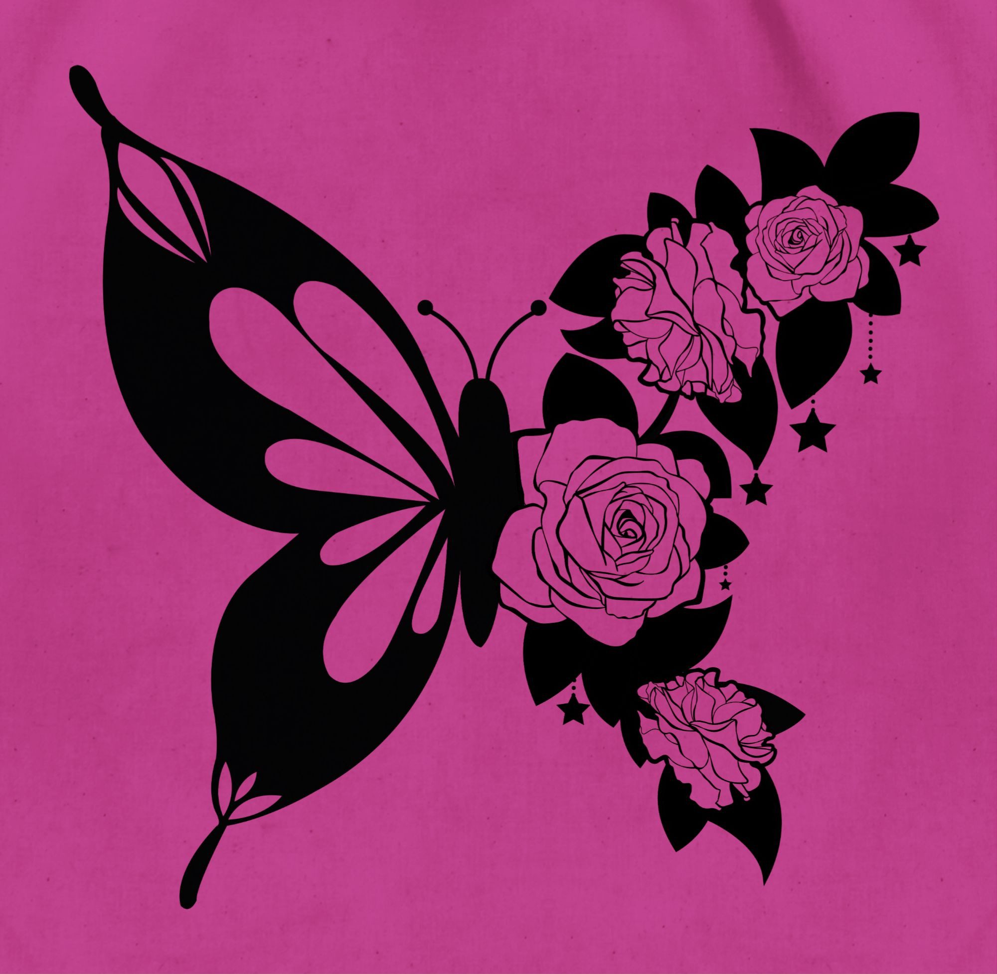 Shirtracer Turnbeutel Schmetterling mit Blumen - günstig online kaufen