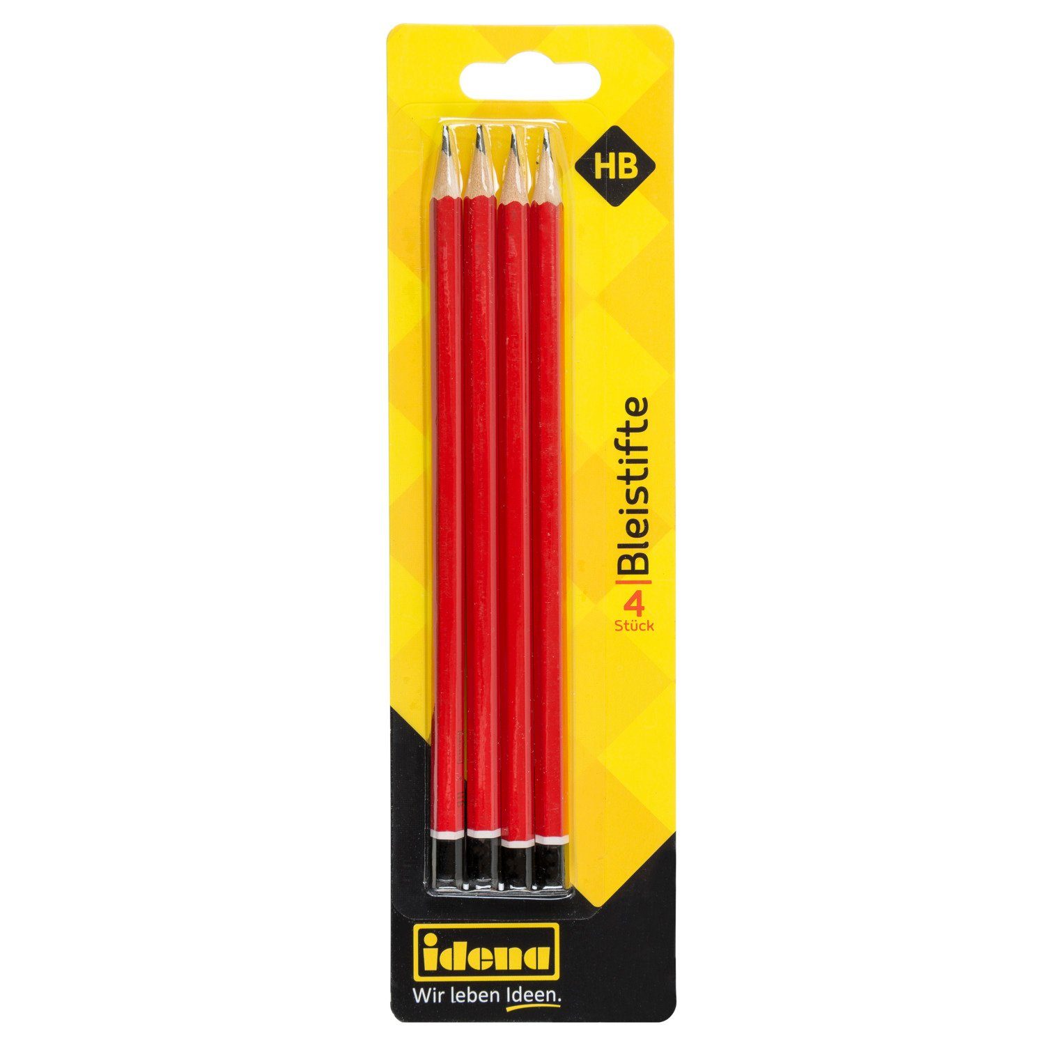 Idena Bleistift Idena 20012 - Bleistift, 4 Stück, Härte HB