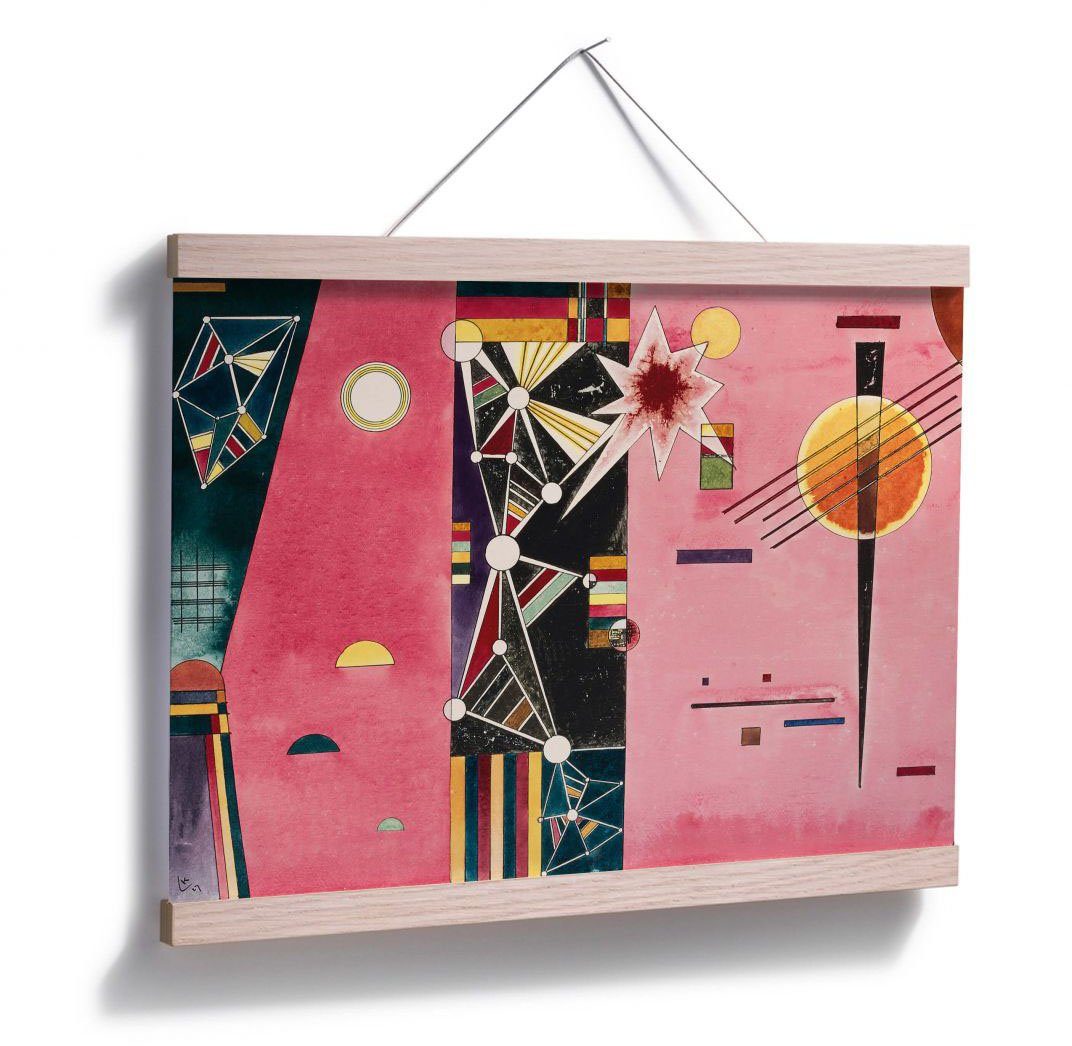 Wall-Art Poster »Kandinsky abstrakte Kunst Rosa Rot«, Abstrakt (1 Stück), Poster, Wandbild, Bild, Wandposter-kaufen
