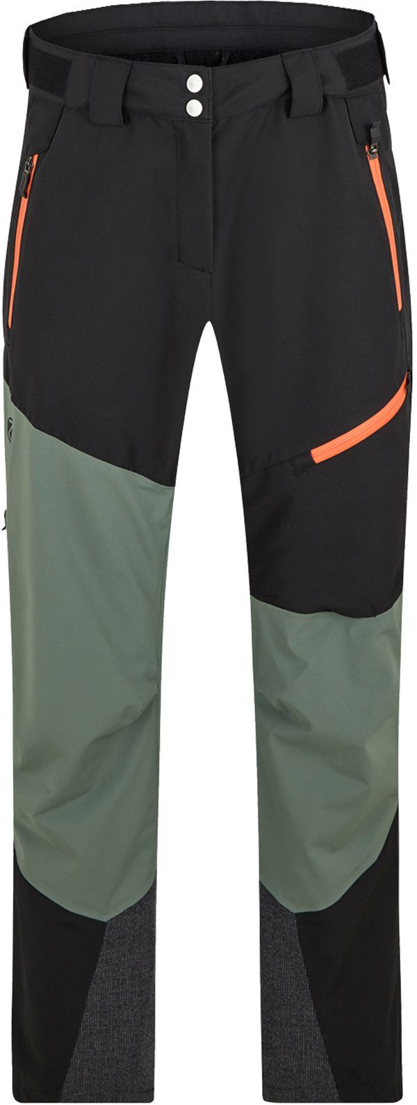 Skihose ZIENER TRESA Hose black/green mud