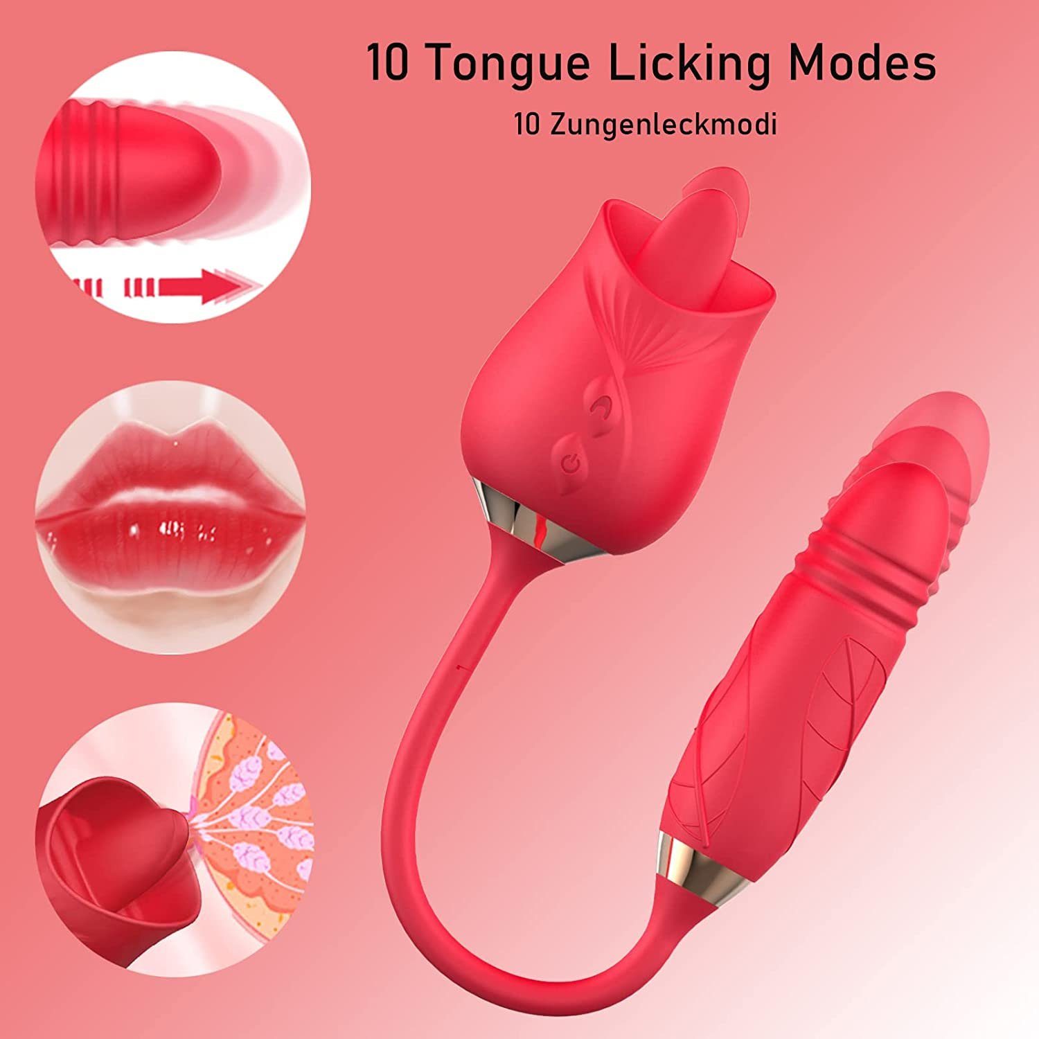 Oral Mini-Vibrator frauen,Clit Sex Spielzeug Leise Vibrator und Stimulator, Klein für Pink 3 in Mini Bullet 1 Nippel und autolock Stark Vibrator