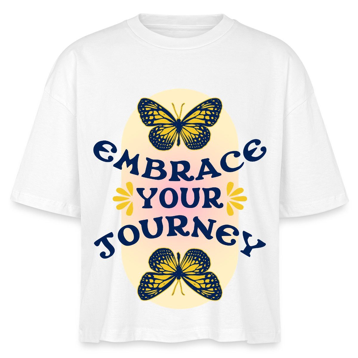 Spreadshirt T-Shirt Embrace Your Journey Hippie Y2K Spiritualität Retro Design Boxy Shirt (1-tlg)