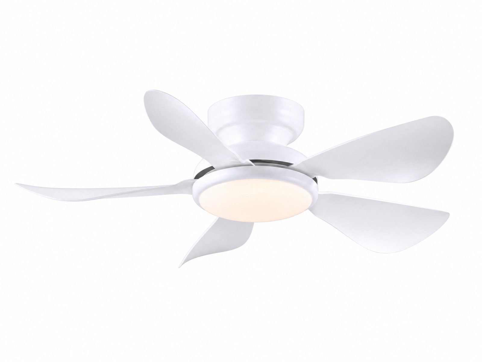 Surtime Deckenventilator mit LED-Beleuchtung, leiser Kompaktventilator, 5 Flügel, ⌀ 81 cm, 6 Geschwindigkeiten, inkl. Fernbedienung