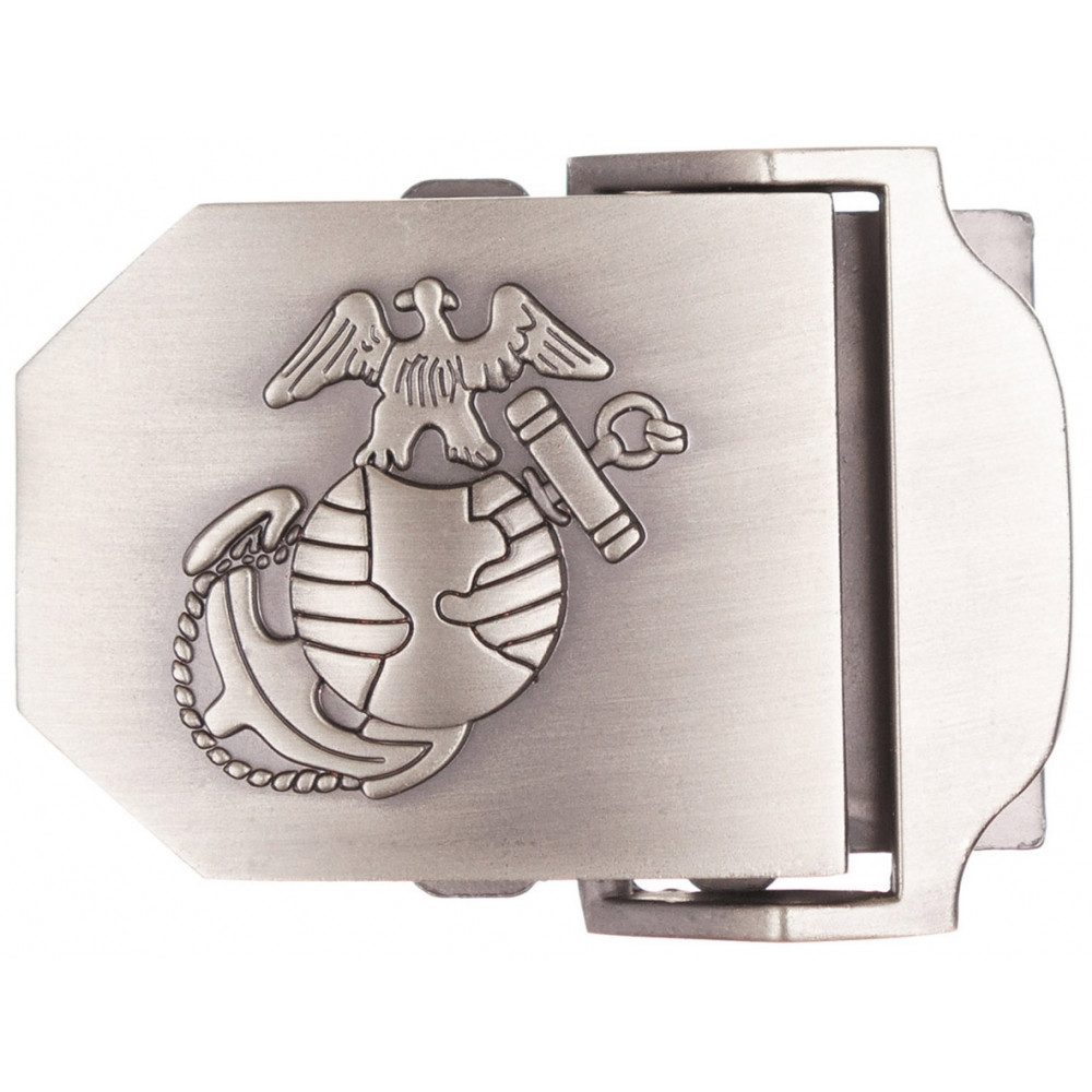 MFH Stoffgürtel USMC Gürtelschloss silber - Gürtelschnalle von MFH. (USMC Gürtelschloss in silber von MFH Outdoor)