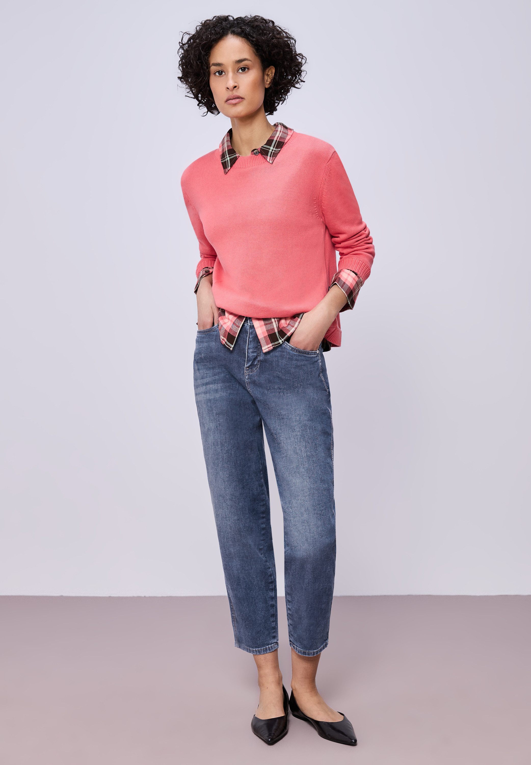 STREET ONE Tapered-fit-Jeans Style Karlie Barrel Leg, mit Stretch