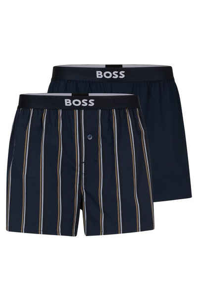 BOSS Boxershorts 2P Boxer Shorts EW 10251193 01 (Packung, 2-St., 2er) mit BOSS Schriftzug auf dem Bund