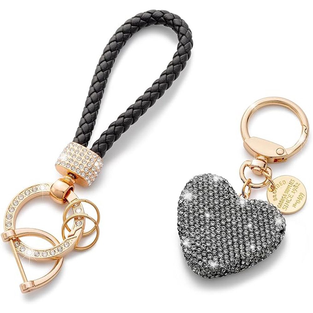 Coonoor Schlüsselanhänger Herz Auto-Schlüsselanhänger Mit Glitzernden Stras günstig online kaufen