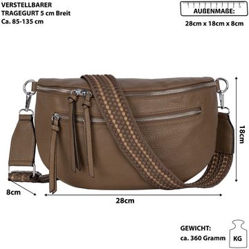 EAAKIE Gürteltasche Bauchtasche Umhängetasche Crossbody-Bag Hüfttasche Kunstleder Italy-D, als Schultertasche, CrossOver, Umhängetasche tragbar