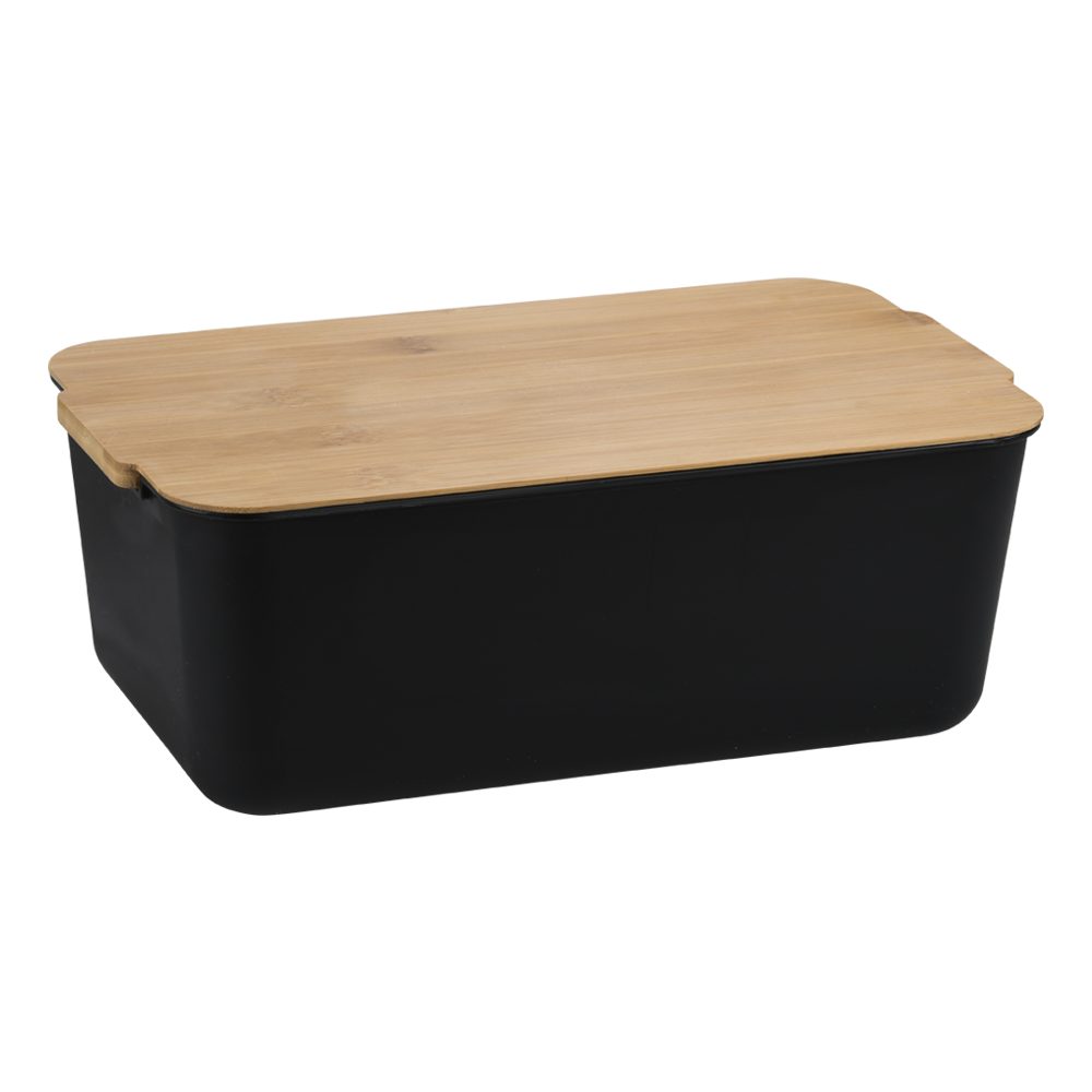 KESPER® Brotkasten Brotbox, Bambus, Kunststoff, (1-tlg), Deckel als Schneidebrett verwendbar