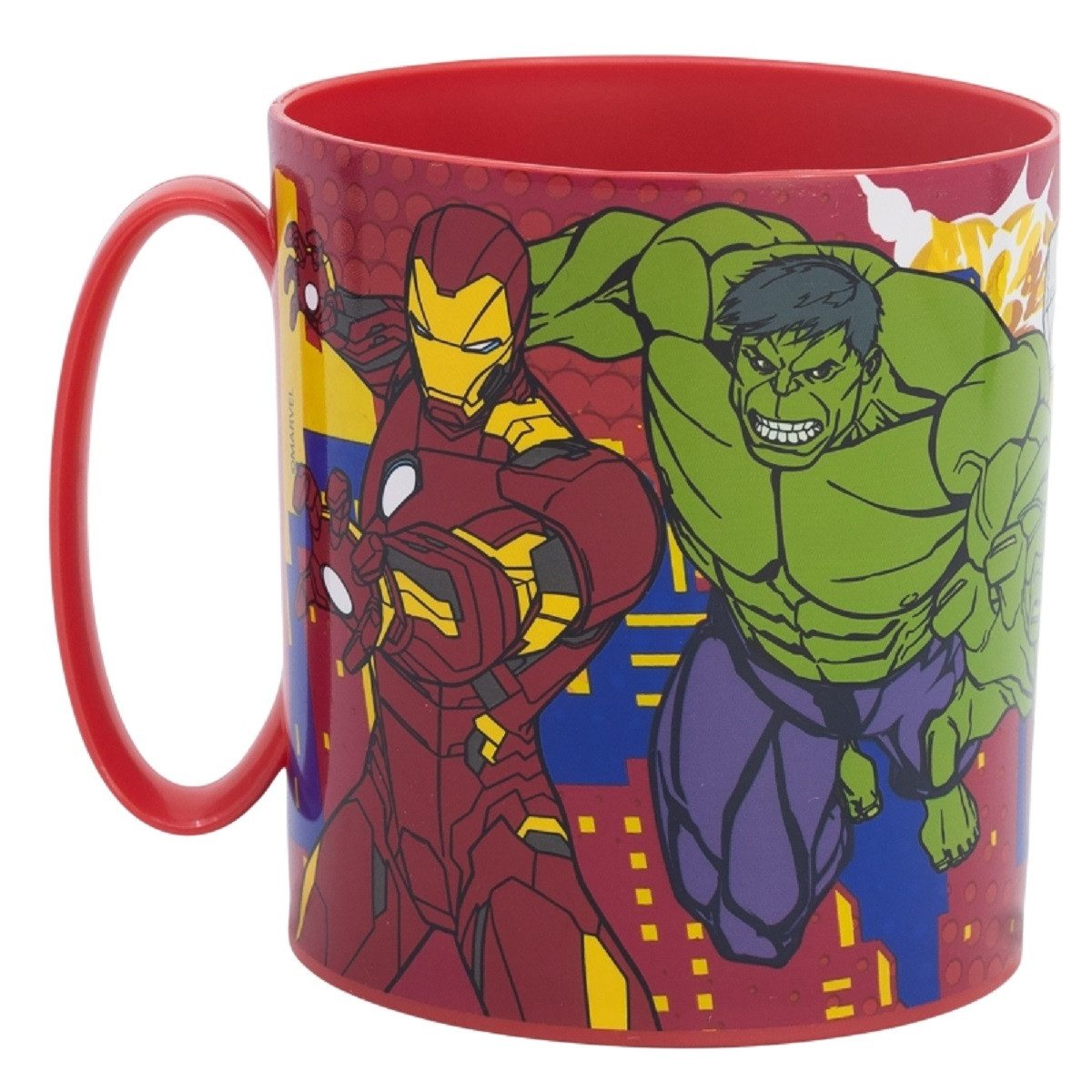 The AVENGERS Becher - Mikrowellengeeigneter Kunststoffbecher 390 ml – für Kinder, Perfekt für kleine Superhelden. Ideal für warme und kalte Getränke.