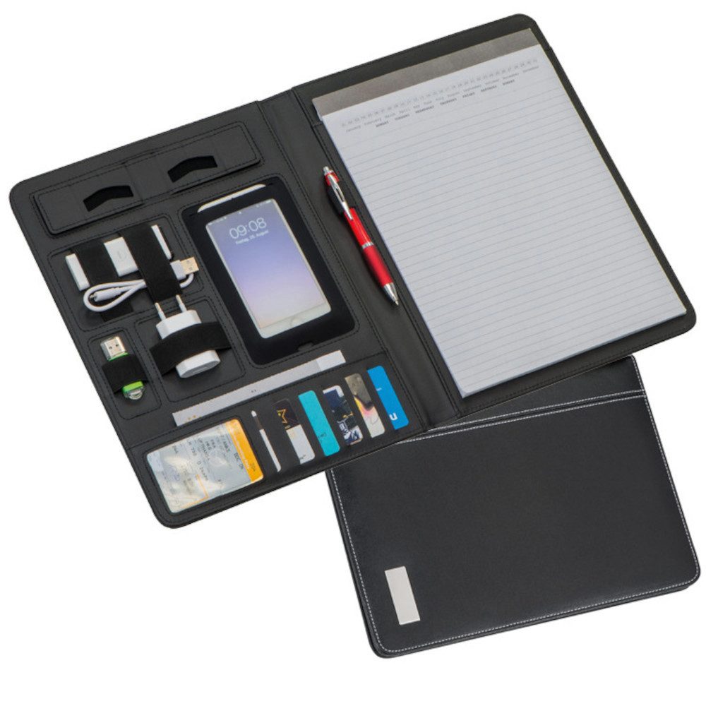 Macma Schreibmappe Schreibmappe aus hochwertigem Lederfaserstoff / DIN A4