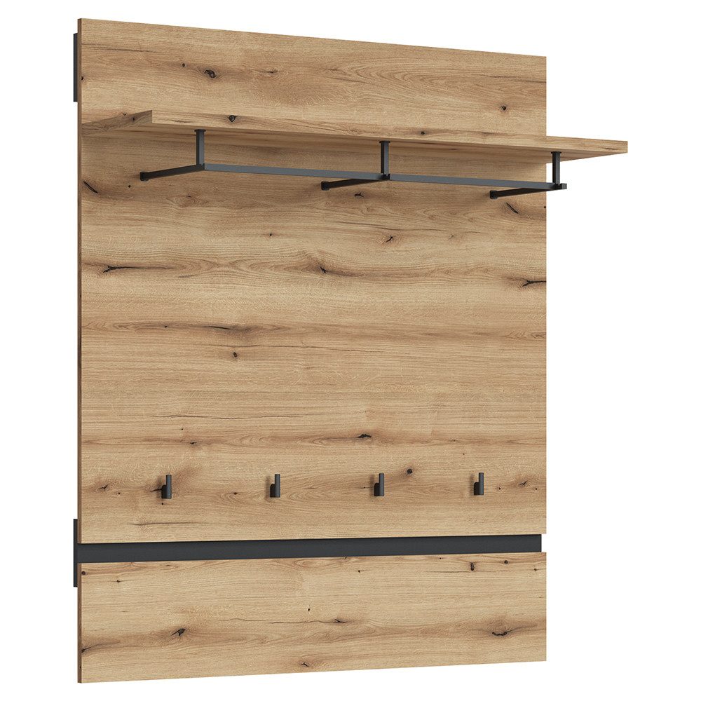 Lomadox Garderobenpaneel COLCHESTER-129, 100 cm breit in Eiche