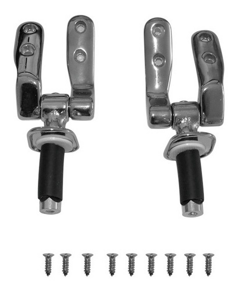 Duravit WC-Deckel-Scharnier, Scharnierpaar für Sitz - Chrom