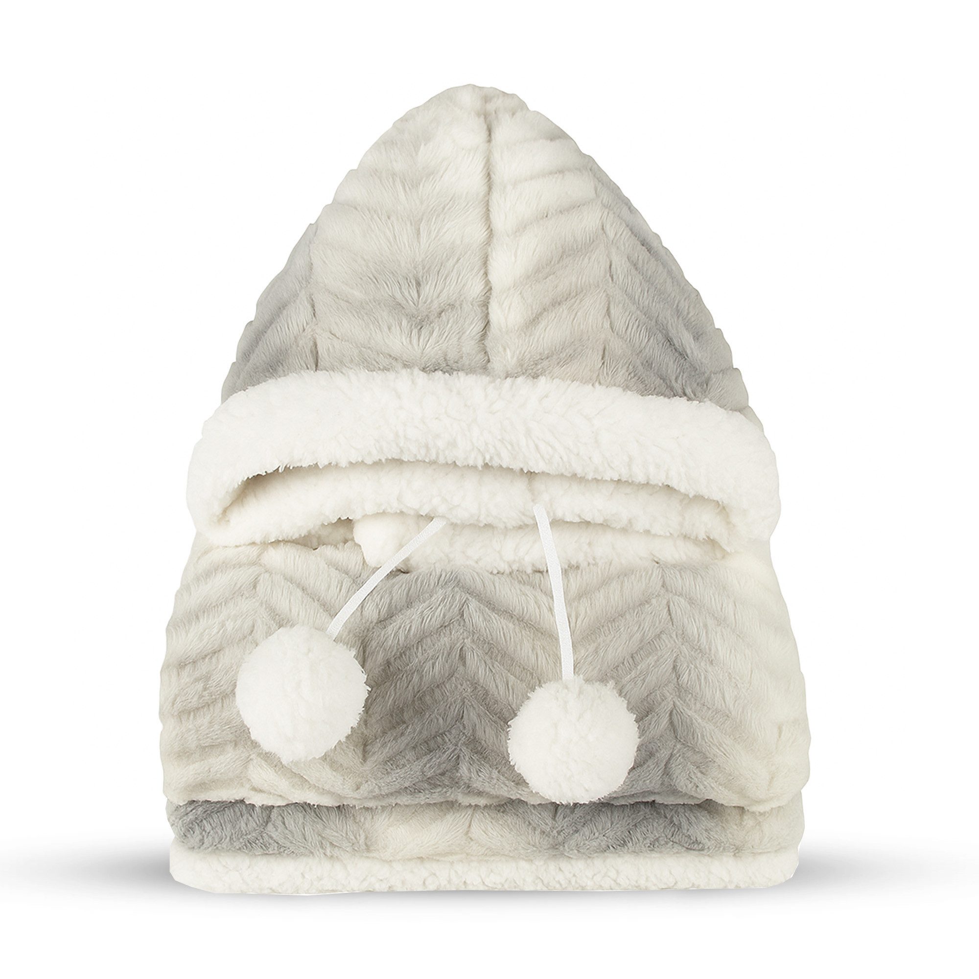 Wohndecke Flanelldecke Sherpaleece, Bestlivings, Kuscheldecke mit Kapuze 130 x 180 cm, TV-Decke, Flauschdecke