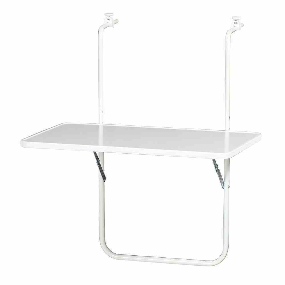 GAUTZSCH Balkonhängetisch in weiß, Stahl - 60x0,1x40cm (BxHxT)