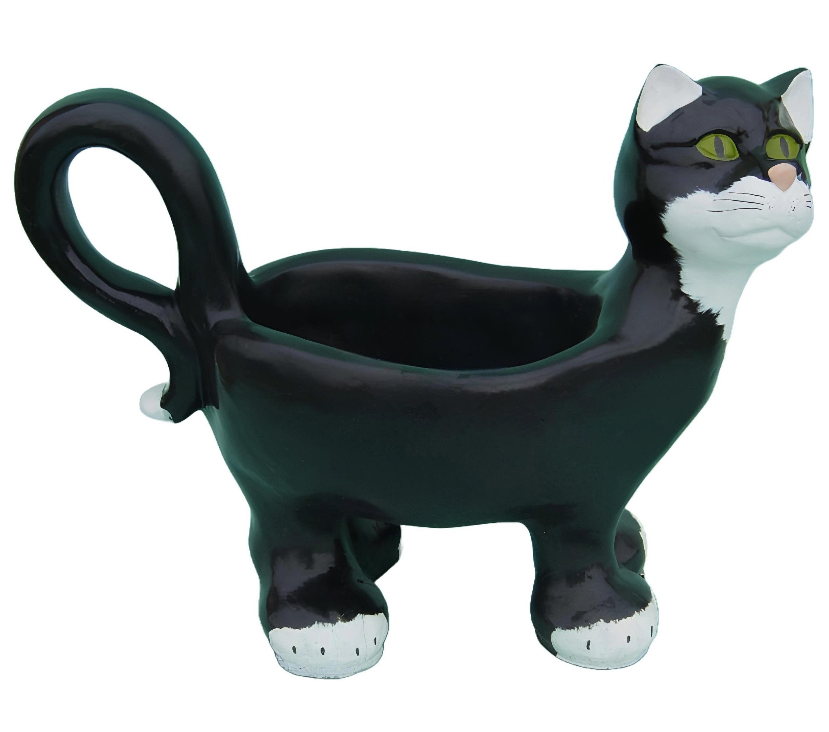 Tierfigur Neuheit - Skulptur einer stilvollen Gartenkatze als Dekoration
