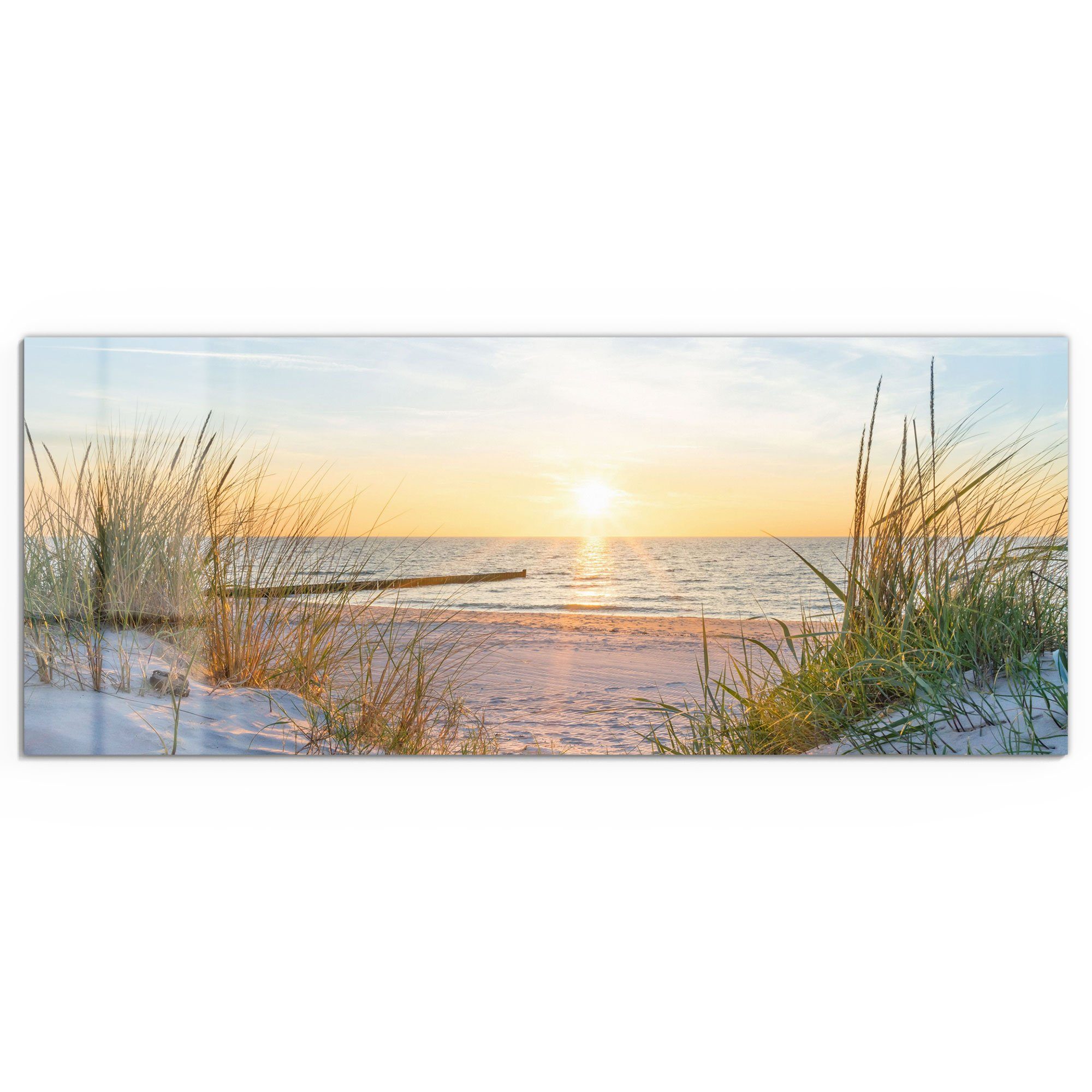 DEQORI Glasbild 'Abendsonne an der Ostsee', 'Abendsonne an der Ostsee', Gla günstig online kaufen