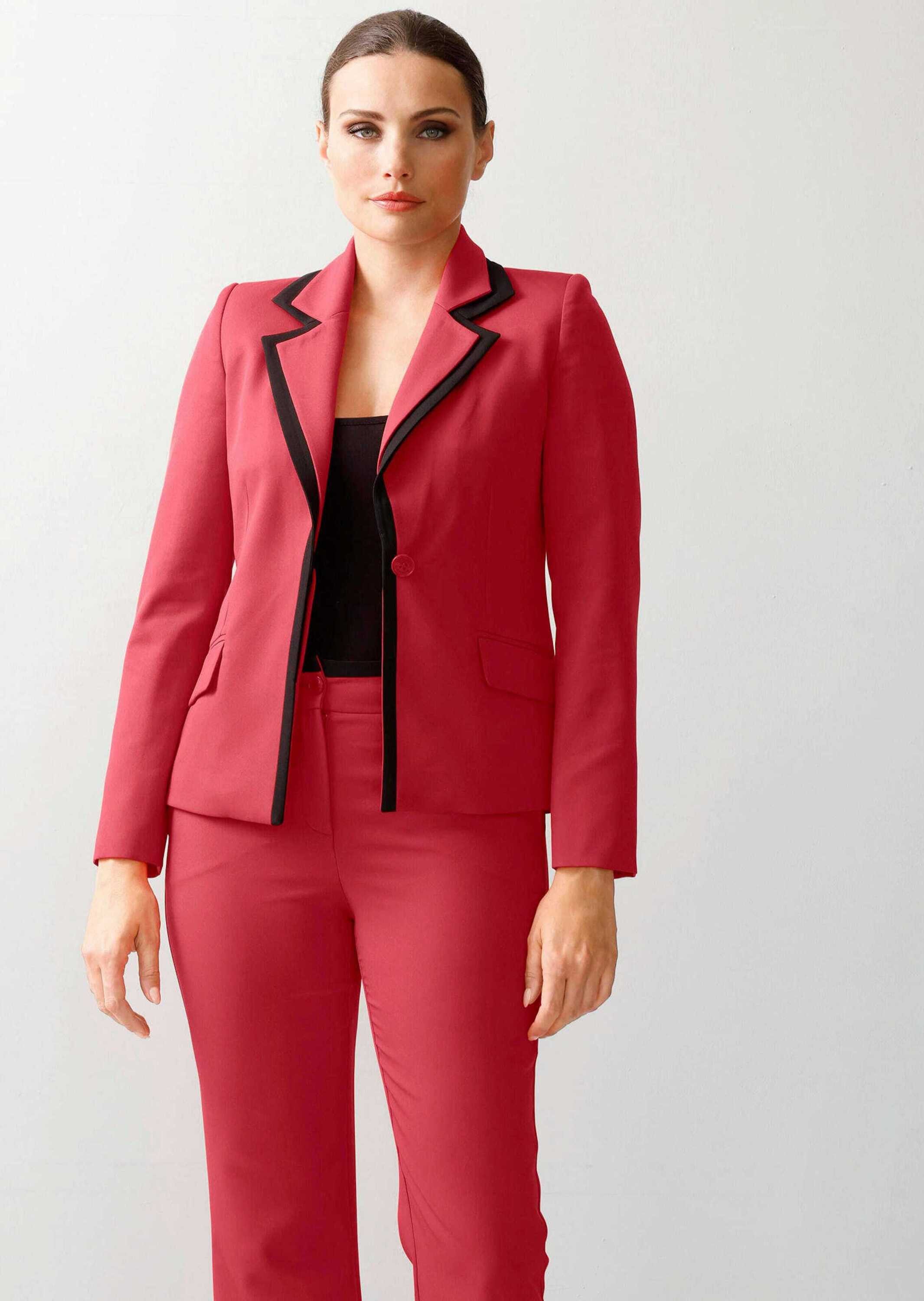 Kurzblazer Blazer mit detaillierten Doppelungen
