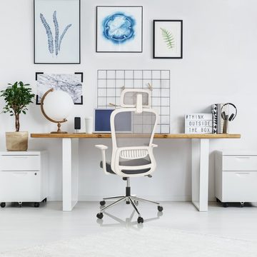 hjh OFFICE Drehstuhl Home Office Bürostuhl BELAIA W Stoff mit Armlehnen (1 St), Schreibtischstuhl ergonomisch