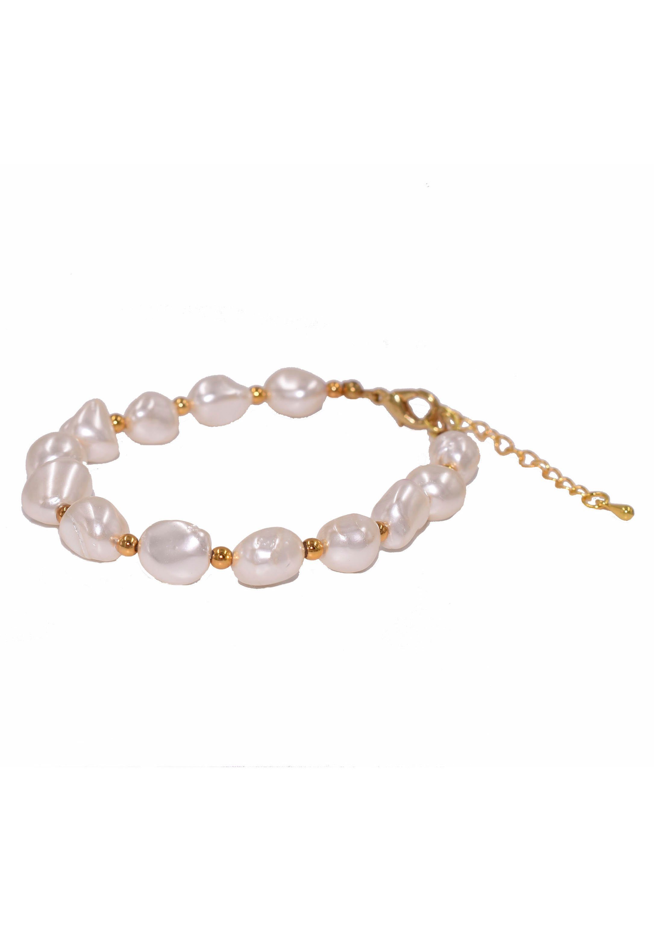 Firetti Armband Schmuck Geschenk Armschmuck Armkette Nuggets, Made in Germany - mit Perlmutt