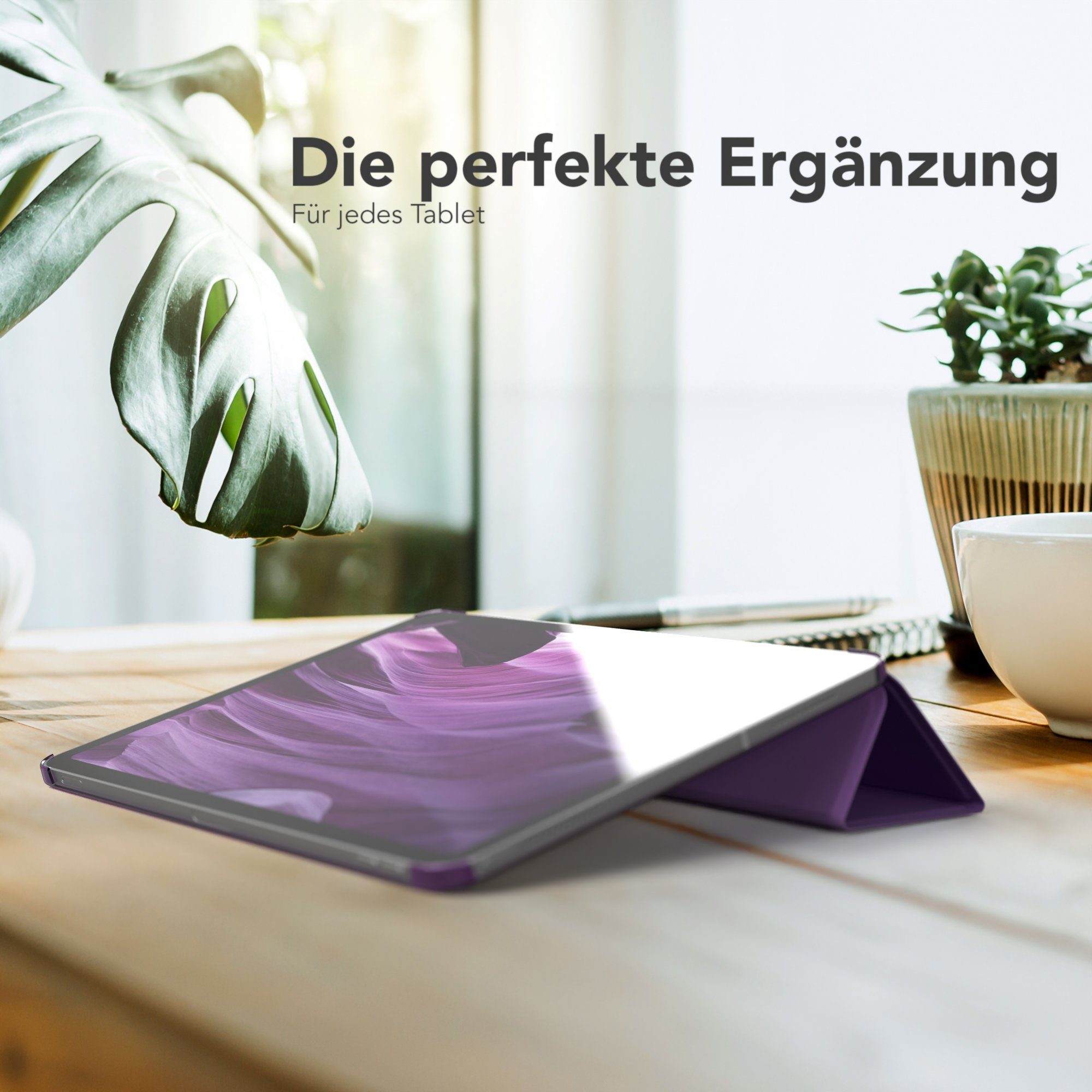 EAZY CASE Tablet-Hülle Smart Case für iPad Pro 11" 1. 2. 3. 4. Generation 11 Zoll, Tabletcover mit Stehfunktion Slim Sleep Wakeup Deckel Klappbar Violett – Bild 2 von 5
