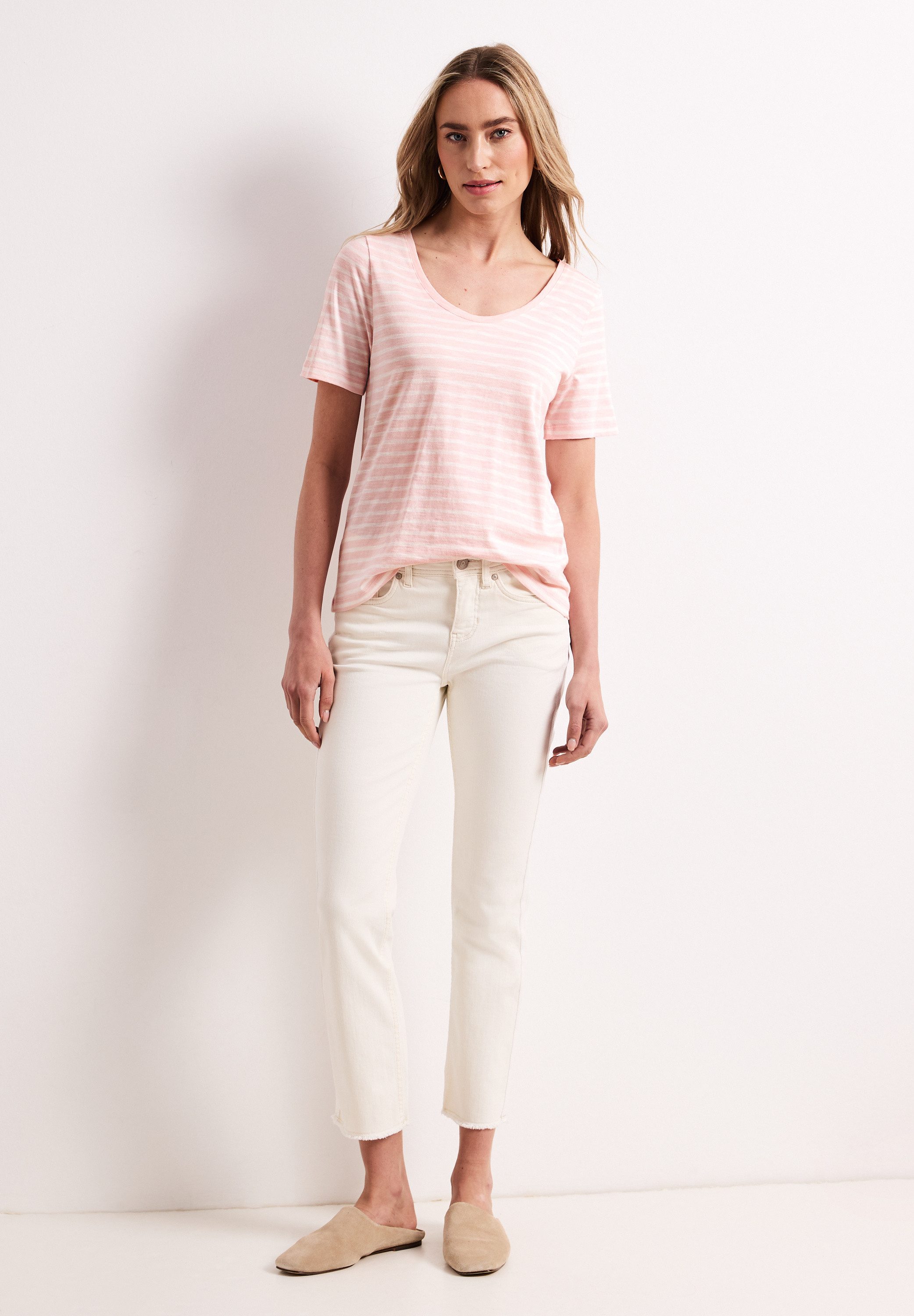 STREET ONE T-Shirt mit abgerundetem V-Ausschnitt – Bild 3 von 5