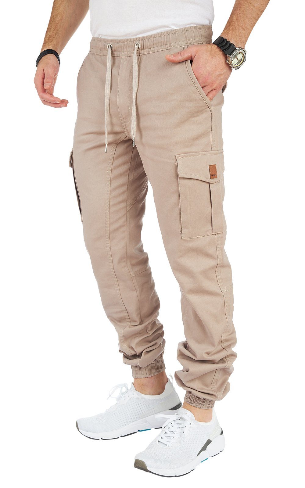 Styleko Chinohose 8001 Styleko Cargohose Herren Cargohose männer Cargohose Chino Hose Beige