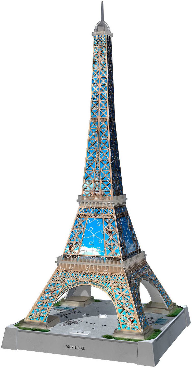 Ravensburger 3D-Puzzle Iconics: Eiffelturm - mit Licht, 216 Puzzleteile, Made in Europe