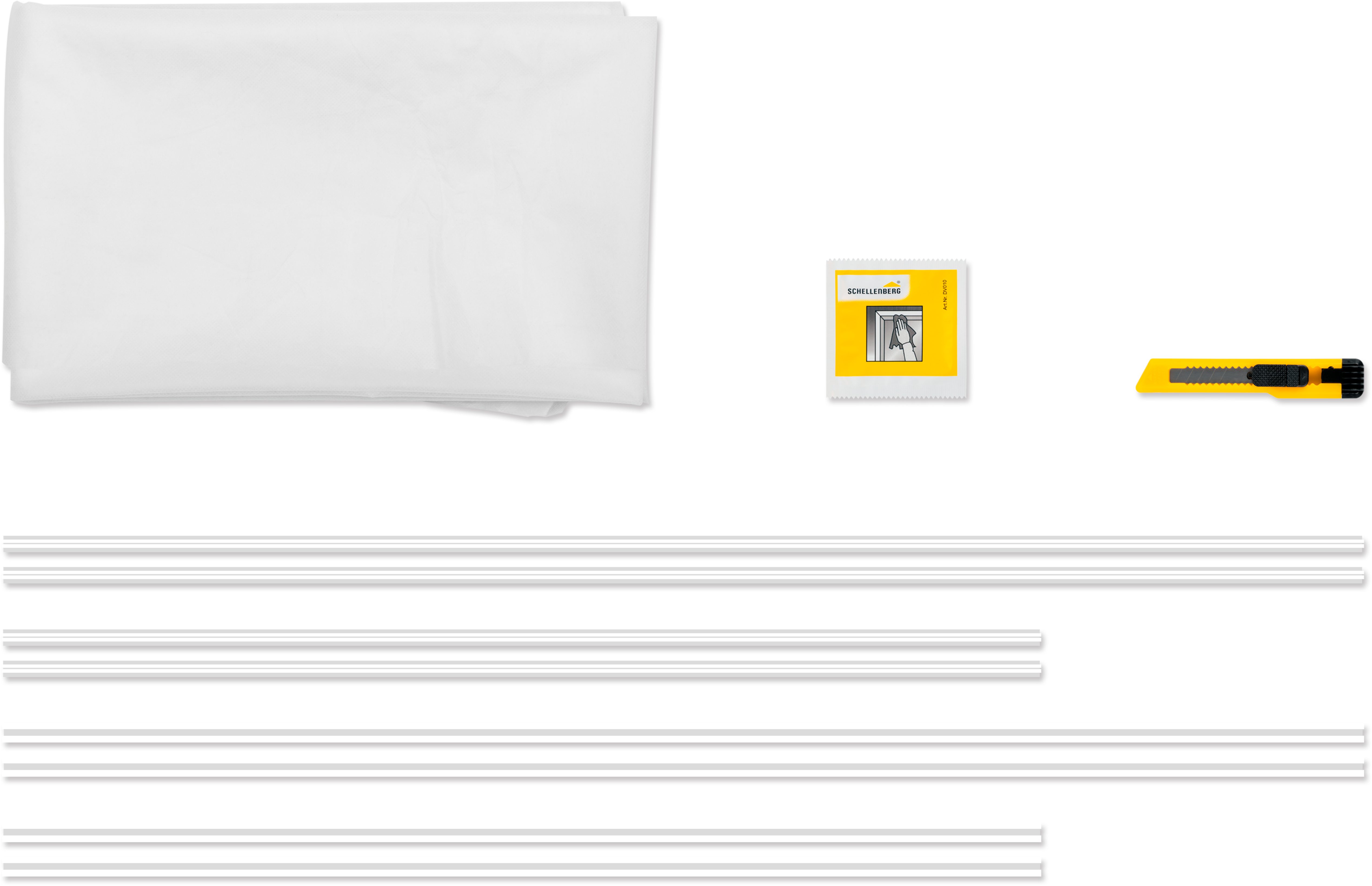 SCHELLENBERG Insektenschutz-Fensterrahmen Easy Click mit Pollenschutzvlies für Fenster, (Set, 1-St), Fliegengitter zum einklicken ohne bohren, 130 x 150 cm, anthrazit