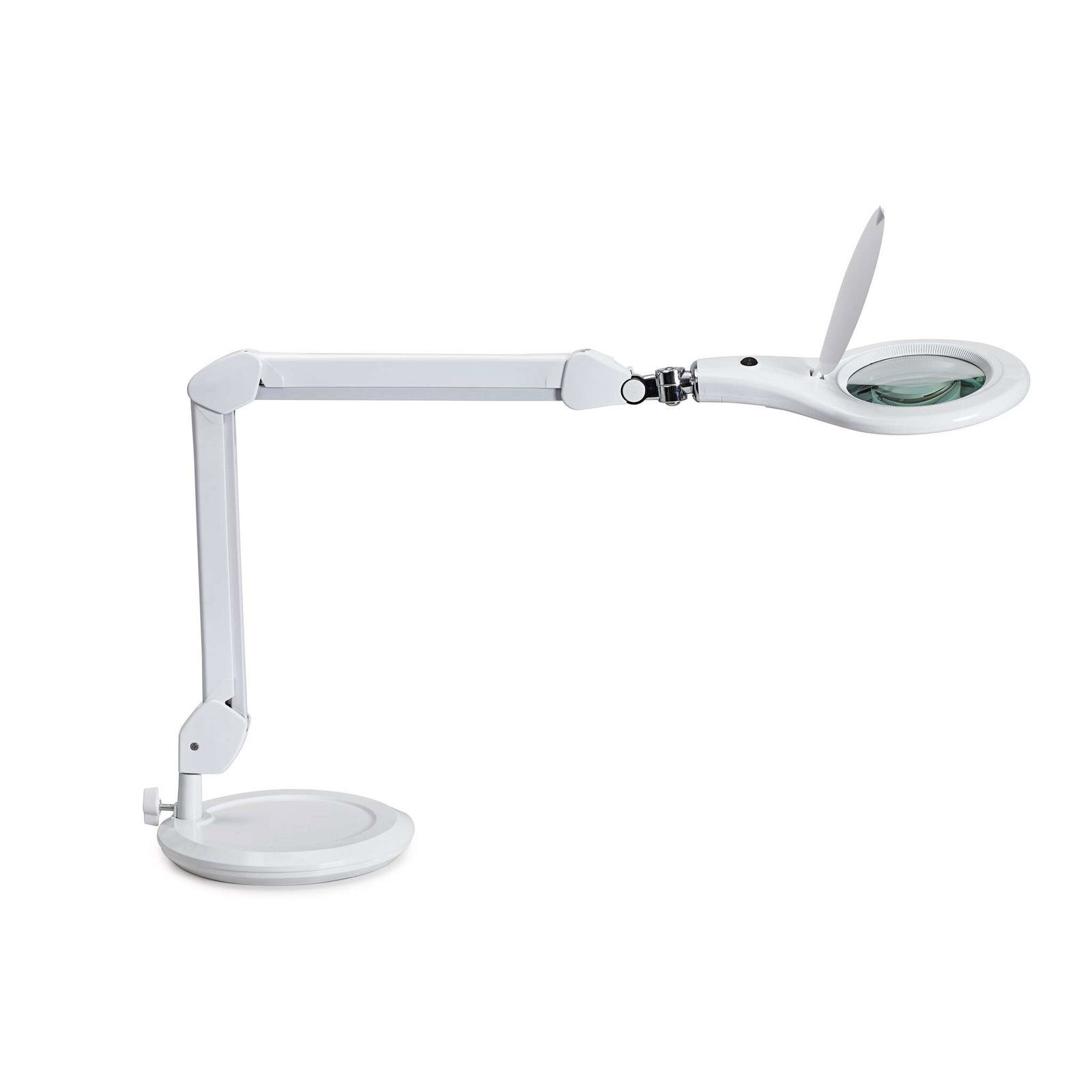 MAUL Lupenlampe MAUL Lupenleuchte MAULmakro LED 6.500 K Standfuß weiß, LED wechselbar