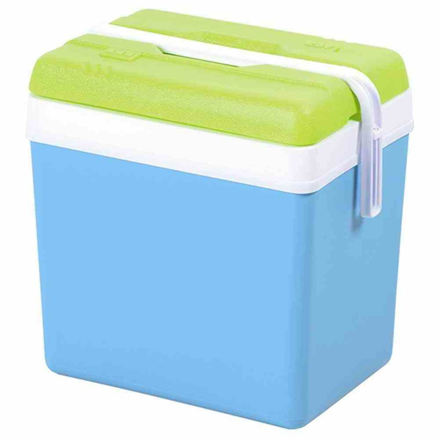 EDA Plastiques Thermobehälter Kühlbox Promotion, 24 Liter, blau-grün 36x27x40 cm, Kunststoff