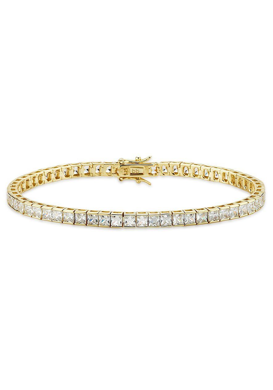 Bruno Banani Armband Schmuck Geschenk Silber 925 Armschmuck Armkette Tennisarmband Gold, mit Zirkonia (synth)
