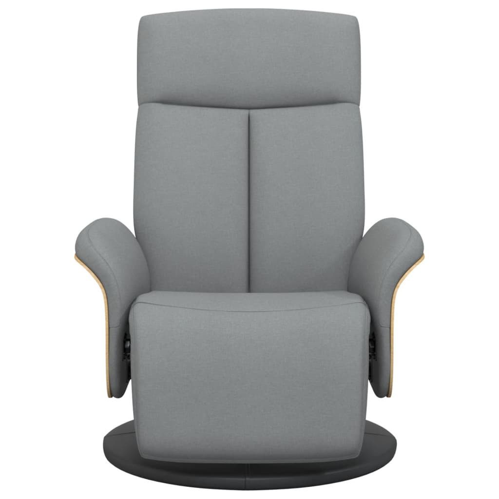 vidaXL Sessel Relaxsessel mit Fußteil Hellgrau günstig online kaufen