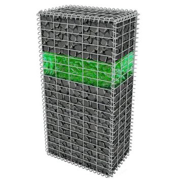 vidaXL Trittsteine Gabionensteine aus Glas Grün 60-120 mm 25 kg