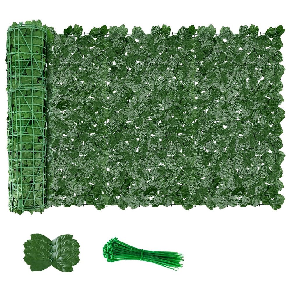 TUWENA Kunsthecken-Sichtschutz Künstlicher Efeu Sichtschutzzaun, Sichtschutz-Panels für Pflanzen