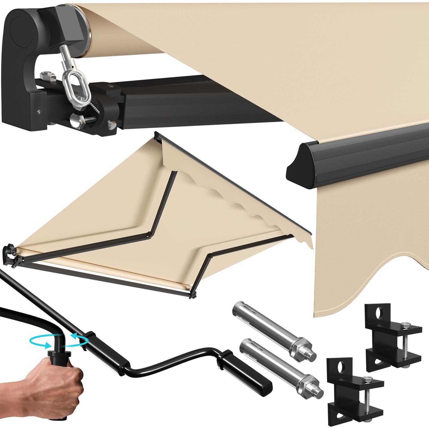 KESSER Gelenkarmmarkise Markise Sonnenschutz Gelenkmarkise Terrassenmarkise inkl Wandhalterung